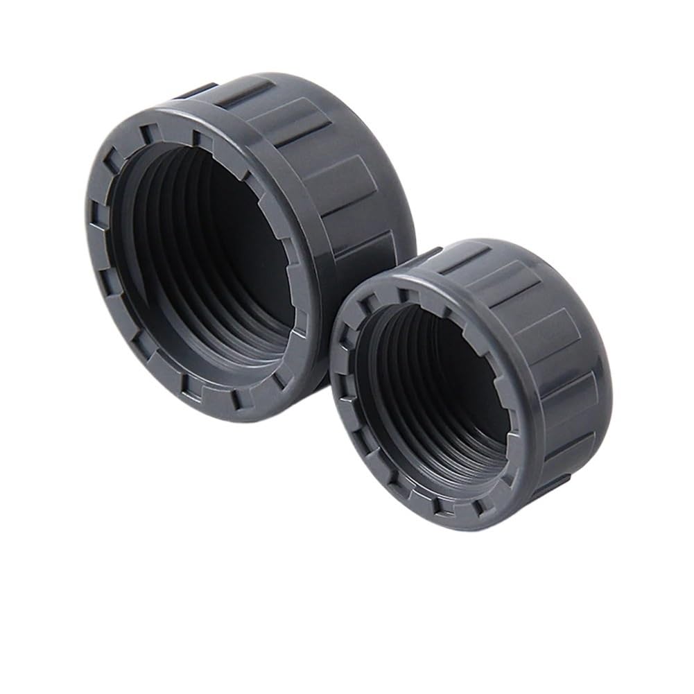 Tapón roscado de PVC con juntas de goma for tapones de tubería de 20-32 mm (2 unidades) for acuarios y peceras.(32mm)
