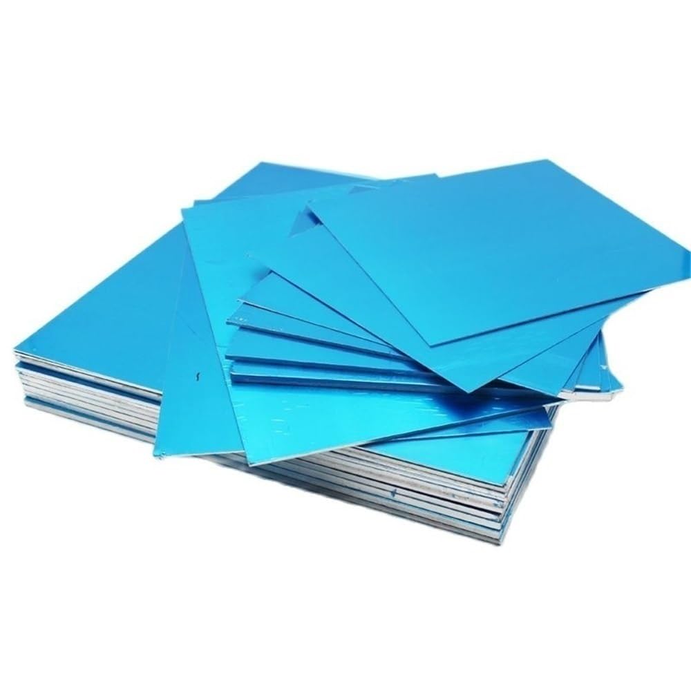 Kwadratowy arkusz folii aluminiowej, polerowana płyta z czystego aluminium o grubości 0,1-5 mm do rzemiosła i gotowania, 100 mm x 100 mm, 1 szt.(100x100x2.5mm)