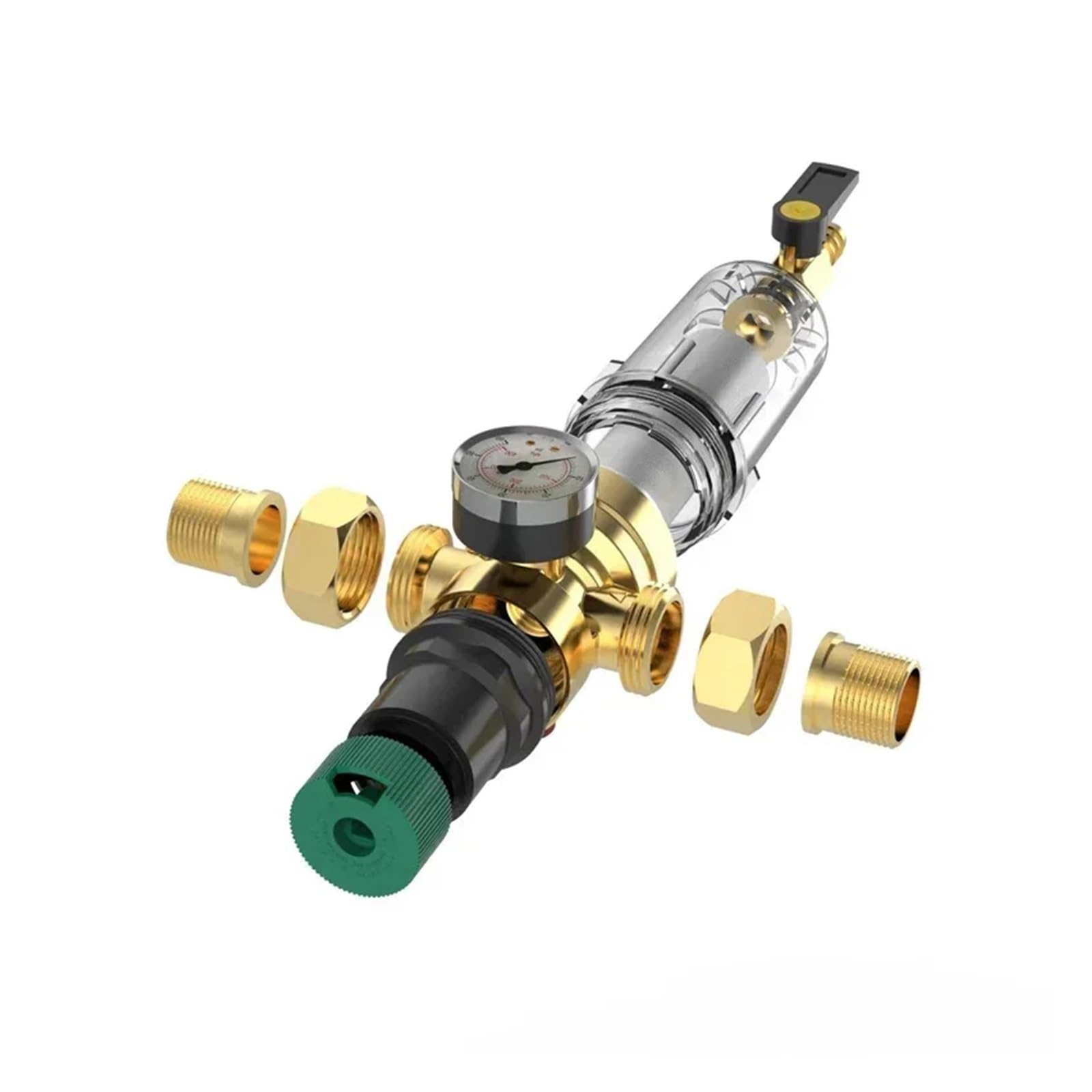 Riduttore Di Pressione Acqua DN15/20/25 Controllo della pressione tubazione Pre-filtro Regolatore dell'acqua Valvola di sicurezza limitatrice Filtro in acciaio inossidabile 316 per acqua(DN20)