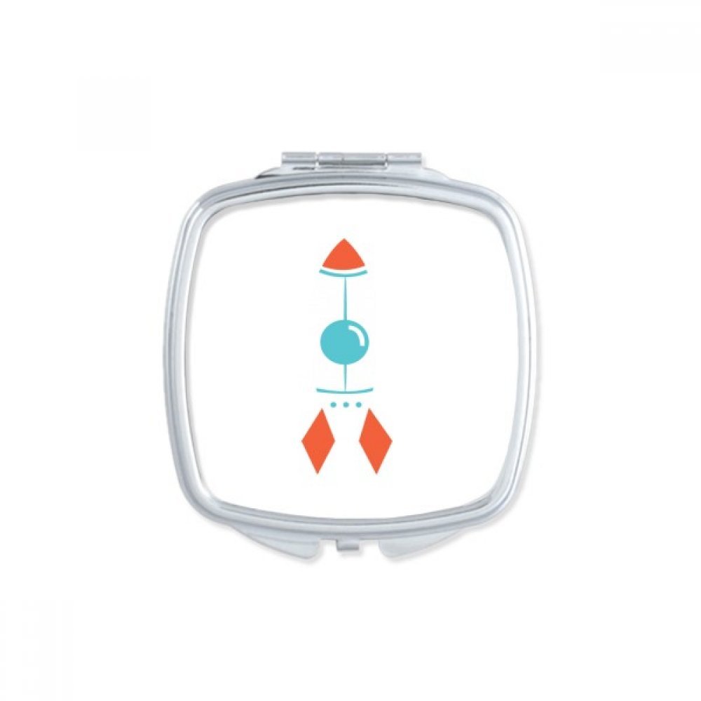 Miroir de poche portable pour retouches maquillage au bureau motif soleil alien
