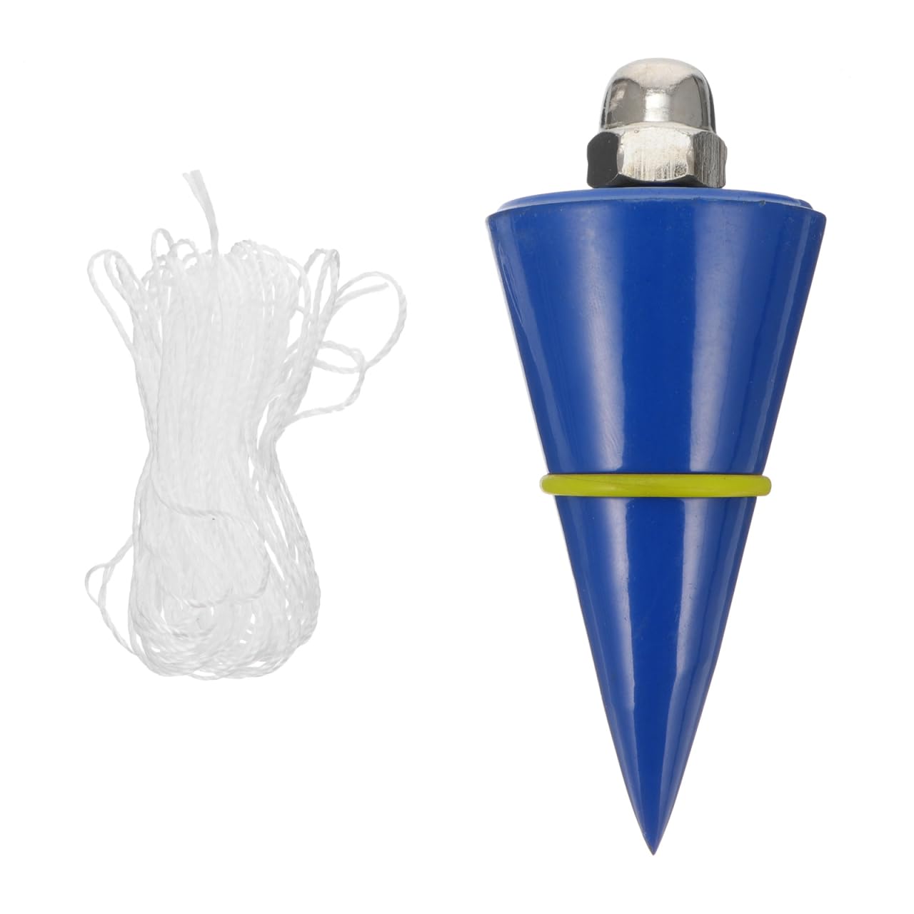 Veemoon Builder Plumb Bob and Line Set, Vertical Plumb Bob Hanging Steel Building Tool, 300g with 12M Line