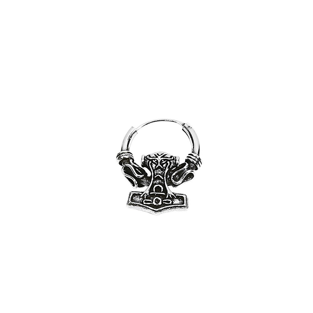 Orecchini Argento Sterling 925 Creoli Perla Celtica Bali