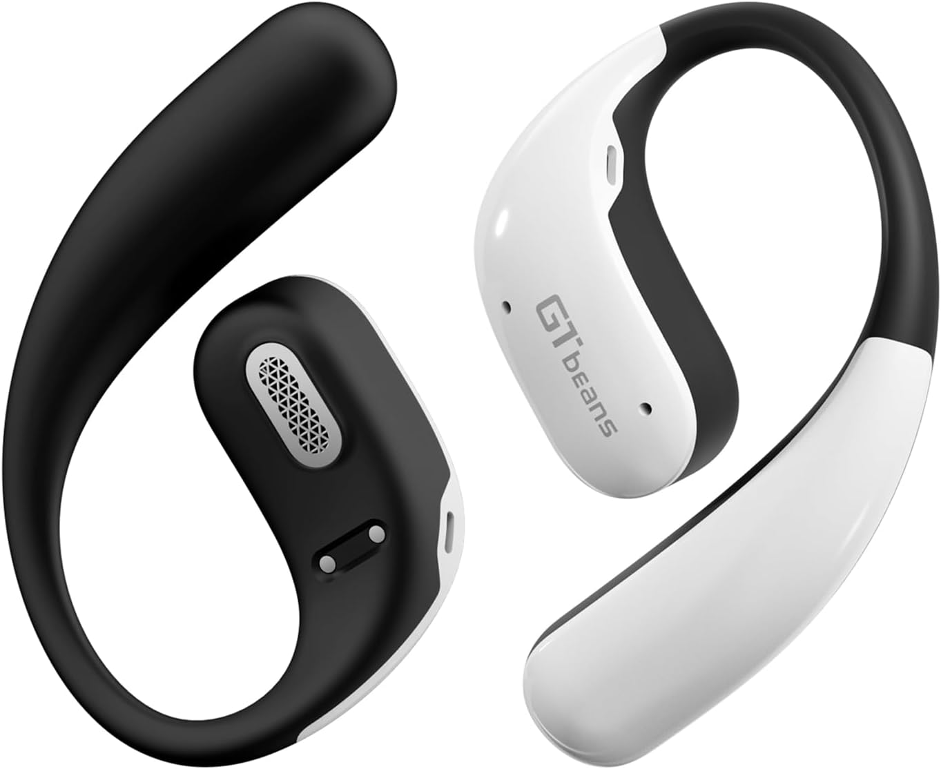 Open Ear Earbuds Bluetooth 6.0 Sport Wireless Headphones 56Hrs Playtime Ear Buds with Microphone IPX5 Sweatproof Over Ear Hook Headset Powerful Sound Earphone for Workout Running (White)