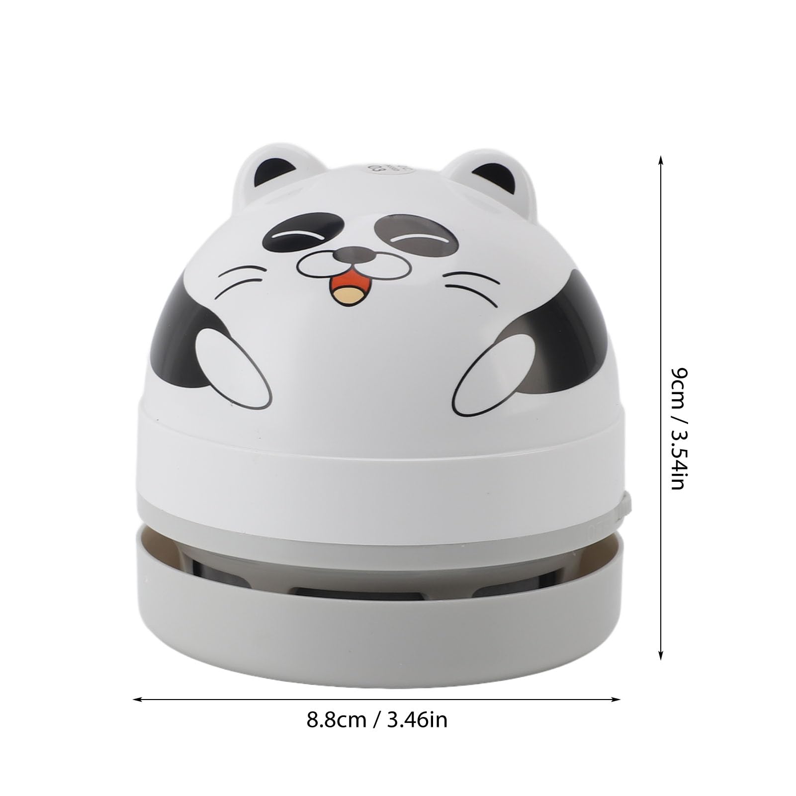 Mumusuki Mini Desktop Vacuum Cleaner AA Battery Powered,Handheld Portable Cordless Vacuum Cleaner, Ideal for Desk, Home, Car (Panda)