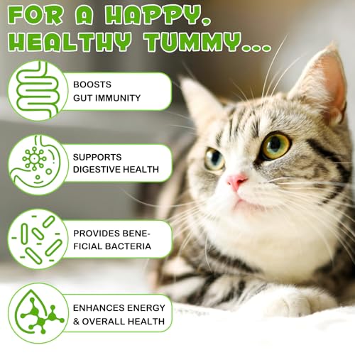 Cat Probiotic, Probiotics for Cats with Prebiotic and Enzymes, 3 in 1 Cat Probiotic Drops, Liquid Probiotic for Cats, Cat Probiotics Supplement Help Digestive Support Gut Health - Image 5