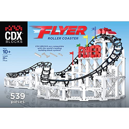 Cdx Blocks: Flyer - 539 Pieces, Building Brick Set, Gravity Powered Roller Coaster Model, Promotes Stem Learning #TOP1