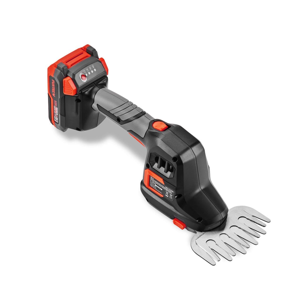 FUXTEC Akku Grasschere & Strauchschere FX-E1HHS20-SET • 20V Handheckenschere mit 2Ah Akku • 200mm Schwert • 105mm Rasentrimmer • 80 Min Laufzeit • inkl. Ladegerät