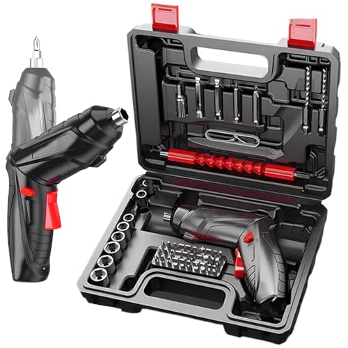 Yaztauho Destornillador Eléctrico Inalámbrico | Empuñadura Ergonómica Sin Ruido | Atornillador Sin Cable con Batería Recargable - para Tareas del Hogar Bricolaje Montaje de Muebles