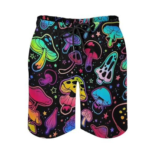 Men's Neon Swim Trunks with Mesh Liner Quick Dry Beach Shorts for Mens Board Shorts Swimwear3