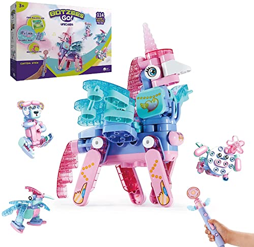 BOTZEES Licorne Jouet Robot Filles Télécommande Électronique Électrique Jouets Cadeaux pour Enfants de 3 Ans et Plus