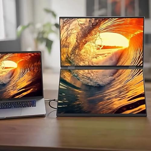 Image of TUTT 18.5 inch Portable Monitor Dual-Screen E28 | 100Hz | IPS | USB-C & HDMI | No Driver