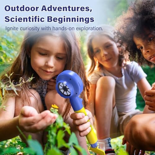 Kids Wonder Quest Microscope Camera with Bug Catcher, 2" Screen Portable Handheld Microscope for Kids, HD 500X STEM Science Toy with LED Lights, for Age 3-12 Girls & Boys Birthday Gifts (Blue) - Image 7