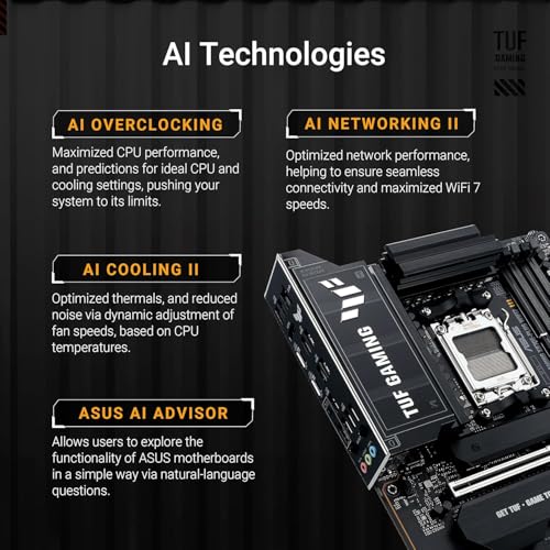 Image of MICRO CENTER AMD Ryzen 7 9800X3D CPU Processor with ASUS TUF Gaming X870E-PLUS WIFI7 ATX Motherboard (DDR5, PCIe 5.0 x16, 4X M.2 Slots, WiFi 7, 2 x Type-C USB4)