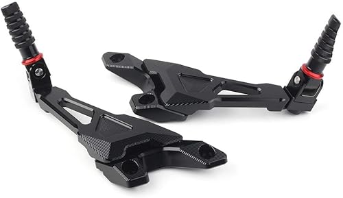 Miniatura 5 de GZYF Reposapiés trasero para motocicleta, pedales de pasajero, conjunto de clavijas para BMW S1000RR 2010-2018, color negro