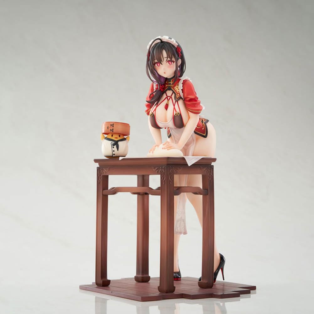 Anime Ting An Figura Cheongsam Girl Modelo 23CM Estatua de acción de PVC