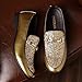 COSIDRAM Men's Glitter Dress Shoes Fashion Metallic Sequins Gold Buckle Luxury Patent Leather Loafers Wedding Party Prom Gold 13