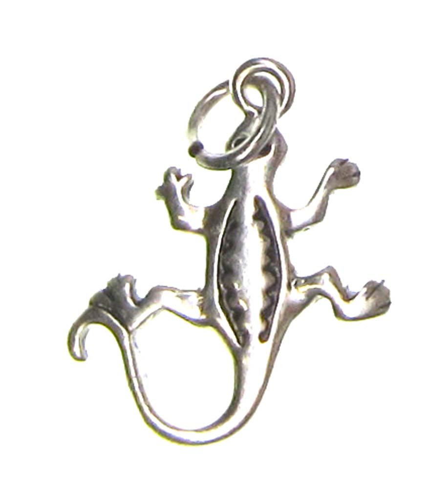 Charm Gallery 77250 Silver Plated Western Lizard Charm