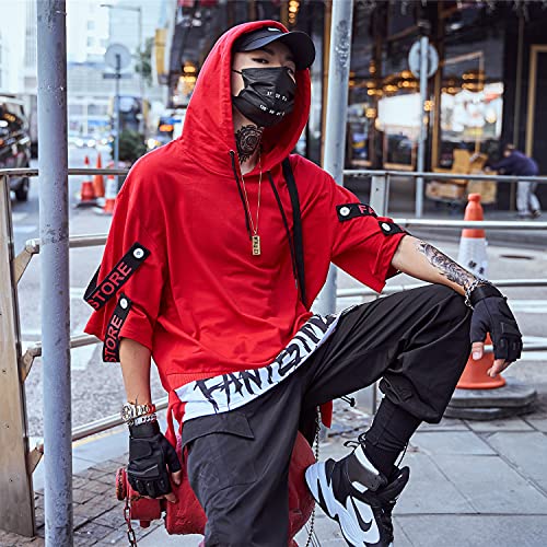 MFCT Men's Short Sleeve Graphic Drip Font Hoodie3