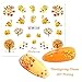 Fall Nail Stickers Halloween Thanksgiving Nail Art Accessories Decals 12 Sheets Maple Leaf Pumpkin Turkey Water Transfer Nail Art Stickers for Women Girls Kids DIY Thanksgiving Day Decorations