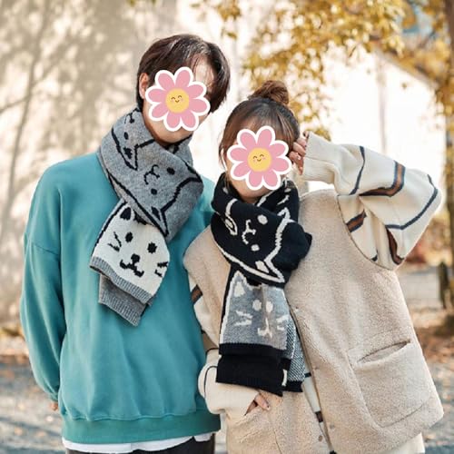 CORIRESHA Women's Cute Cat Scarf Elegant Winter Soft Warm Shawl Gift2