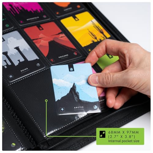 Image of Vault X 9 Pocket Zip Binder, 360 Cards, Exo-Tec Material, 20 Side-Loading Pages (Blue)