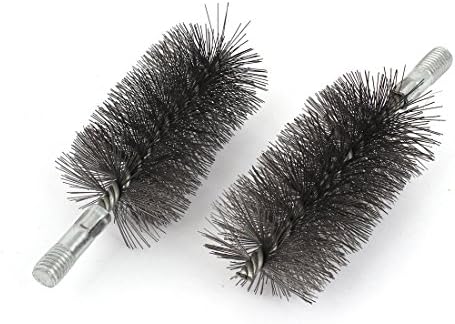 Aexit 12mm Thread Painting Supplies & Wall Treatments 55mm Dia Steel Wire Pipe Tube Cleaning Chimney Paint Rollers Brush 2pcs