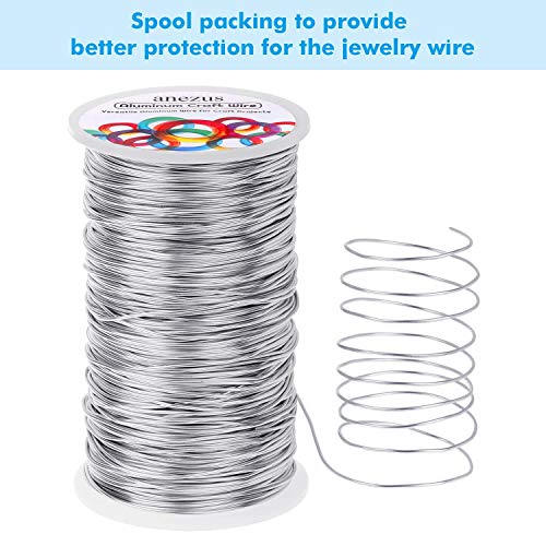 Anezus AAW-06 540 Feet Aluminum Wire, Anezus Bendable Craft Metal Wire 18 Gauge Flexible Beading Wire thumb #3