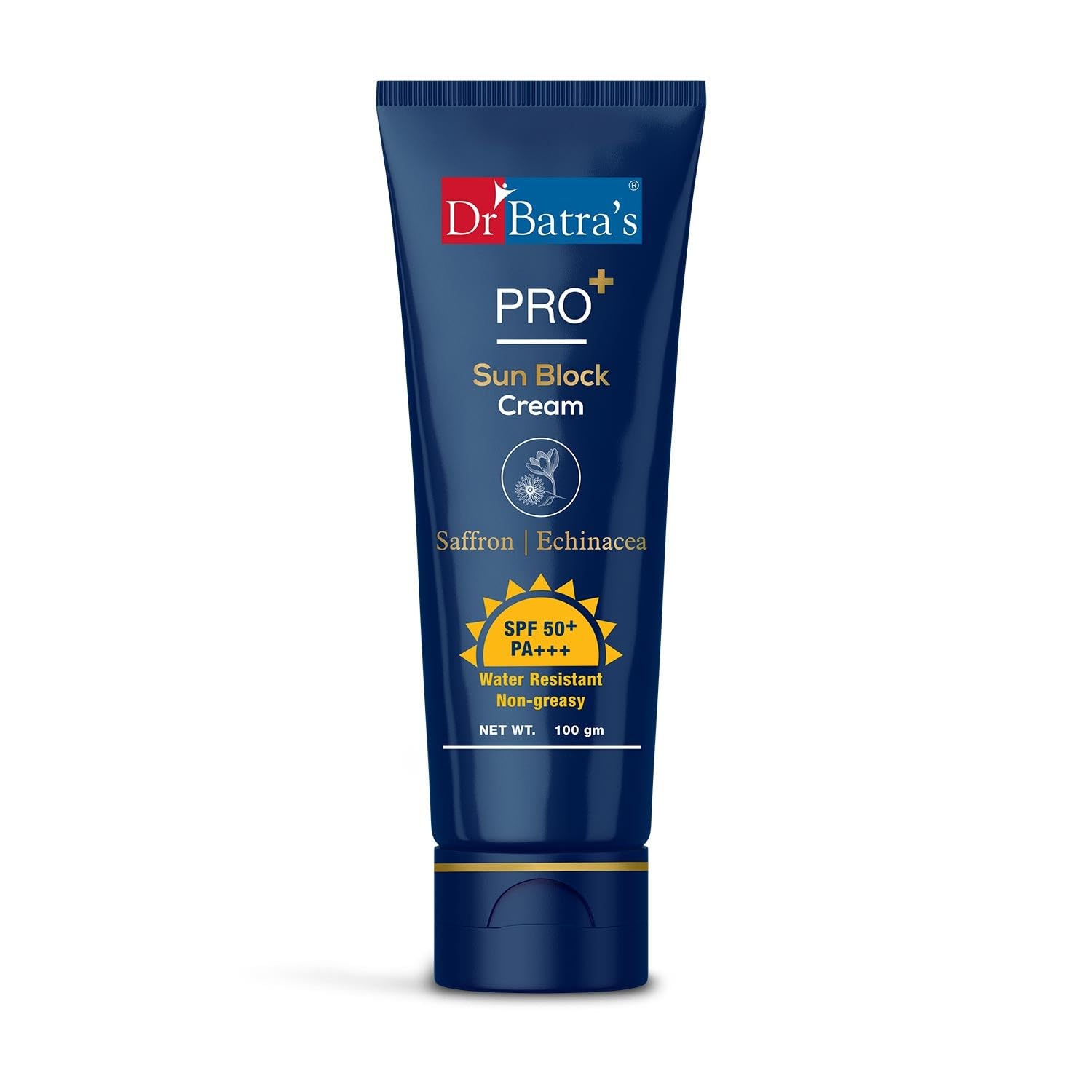 Dr Batra's Pro+ Sun Block Cream Spf 50++, Lightweight Enriched With Saffron And Aloe Vera -100 Gm - All