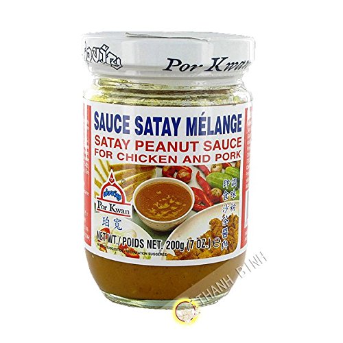 Salsa Satay de mezcla POR KWAN 200g de Tailandia - Juego de 3 piezas Cover