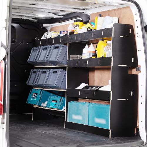 Van Racking & Shelving for Ford Transit Custom LWB (L2) 2024+ Heavy Duty HEXABOARD Van Storage System - Tool Storage Shelves & Work Van Organisation - Driver Side