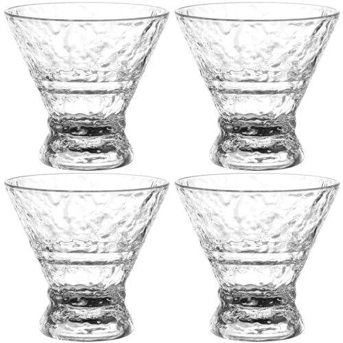 BUTORY Martini - Juego de copas de cóctel (200 ml, 4 unidades), diseño clásico