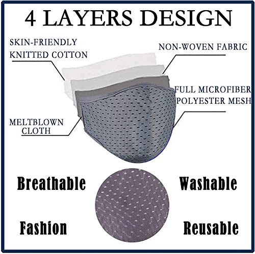 Black Adjustable Sport Face Mask, Grey Running Washable Beathable Reusable Athletic Madks Comfortable Fabirc Thin Covers for Fashion Designer Women Men Adult and Youth Outdoor Work Out and Cycle Gift