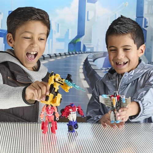 Transformers CYBERWORLD Optimus Prime Cyber Changers 4-Inch Action Figure, Quick Change to Truck Mode, Robot Toys for Boys and Girls 6 and Up - image 8