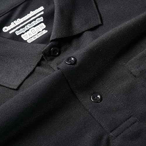 Men's Polo Shirts Long Sleeve Classic Quick Dry Moisture Wicking Tactical Golf Shirts for Men with Pocket Causal Athletic3