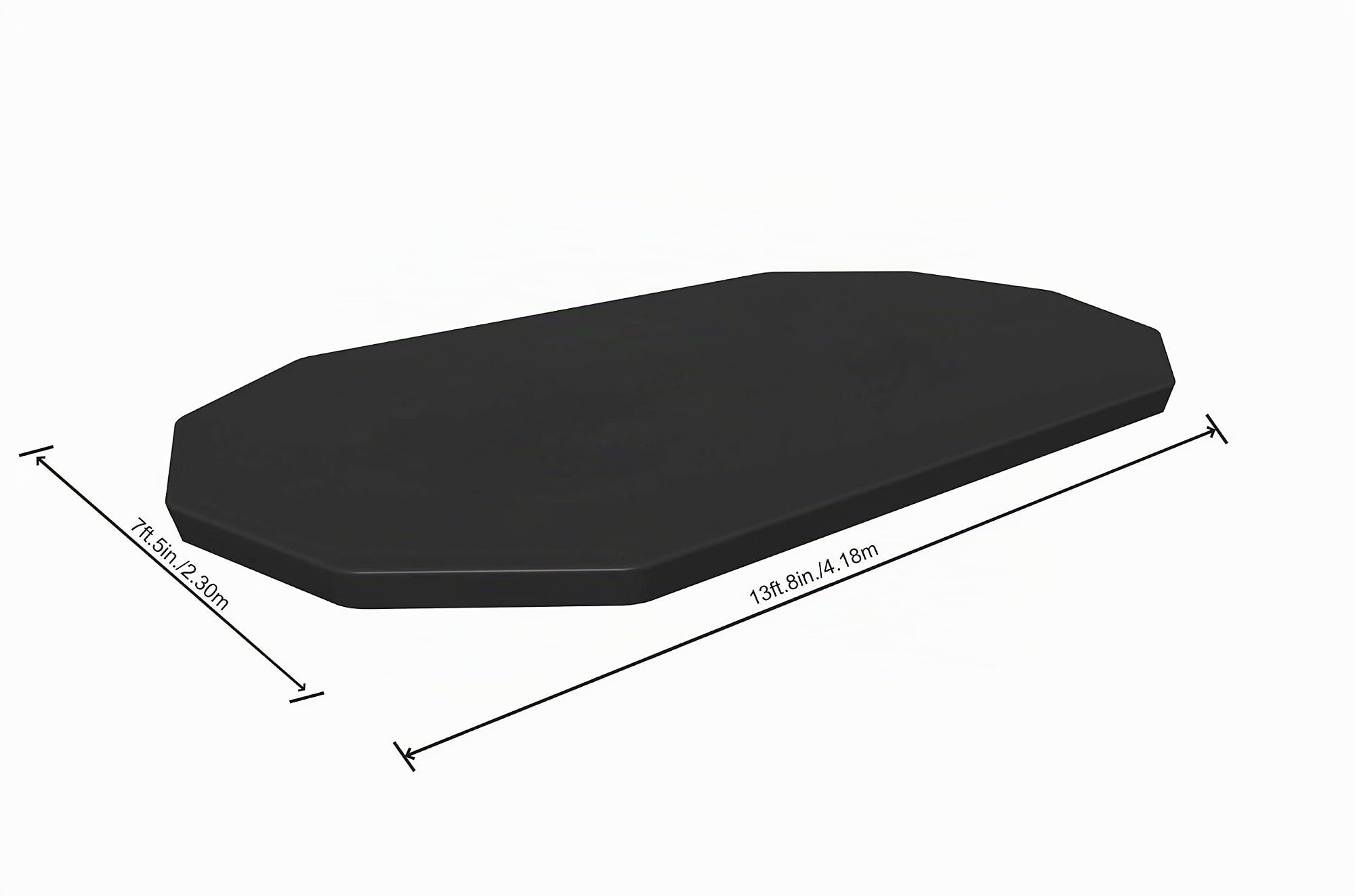 Bestway Abdeckplane 418x230 cm, grau, für Pool 424x250x100 cm Flowclear Lona de PVC 418 x 230 cm, gris, para piscina Power Steel Oval 424 x 250 x 100 cm, color (58425)