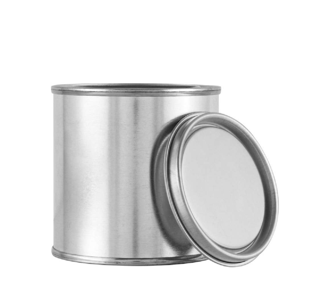 Thaisan7, Empty Metal Paint Cans with Lids (6 Cans and 6 Lids) for for paint mixture, measuring and storage,1/4 Pint Size