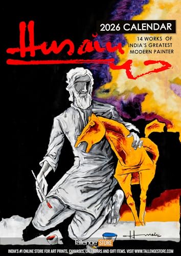 Image of Tallenge - 2026 Wall Calendar - M F Husain - Art By Indian Master - 12 x 17 Inches for Home & Office (Paper, Wall Calendar)