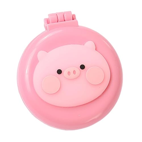 Cepillo de pelo de viaje, peine de bolsillo con mini espejo, cepillos de pelo plegables compactos, redondos, mini peine de masaje compacto para