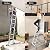 Household Stepladders 3.2M/10.5Ft Telescopic Ladder, Aluminum Telescoping Ladder with Non-Slip Feet, Portable Extension Ladder for Household and Outdoor Working, 330lb Capacity Folding Stepladder ( Si