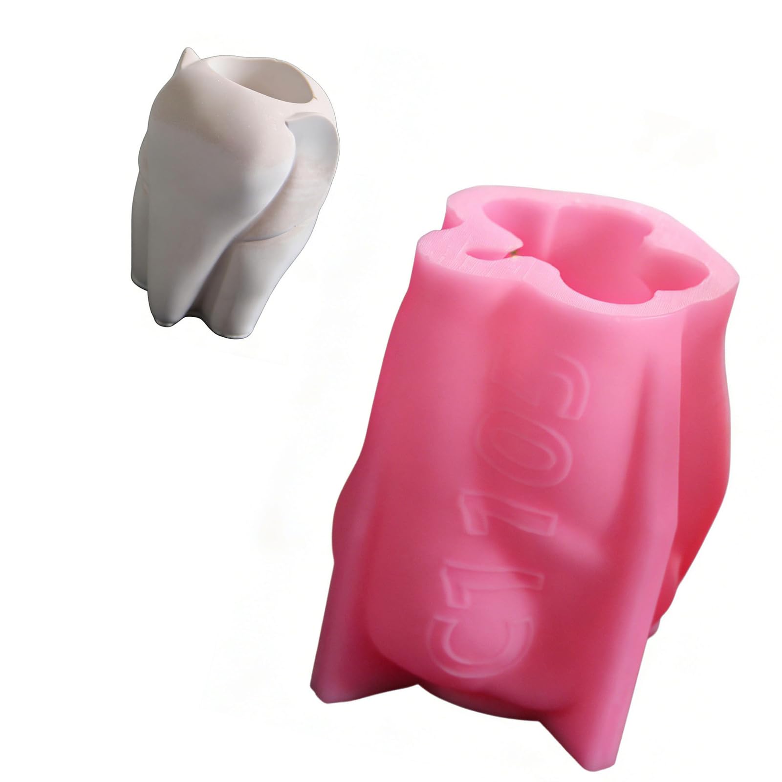 Msioytog Creative 3D Elephant Shape Silicone for Making Pen Holders with Plasters Materials Silicone Elephant Pencil Cup