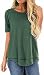 POGTMM Women's Summer Loose Casual V-Notch Tee Tops Short Sleeve T-Shirts