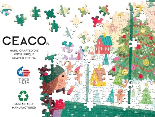 Ceaco - Holiday Window Shopping - Rompecabezas de 100 piezas para niños de 6 a 8 años | Licencia oficial, fabricado en EE.UU., tablero reciclado, tamaño terminado 11 x 15 pulgadas miniatura 5