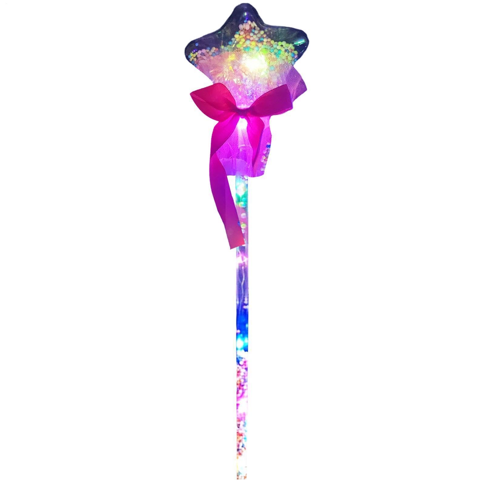 Varita Luminosa LED Con Forma De Hada Para Niños – Luces De Colores, Varias Formas (mariposa, Muñeca, Arce), Material Seguro, Para Halloween, Cosplay Y Mascaradas, De 35 X 8 Cm