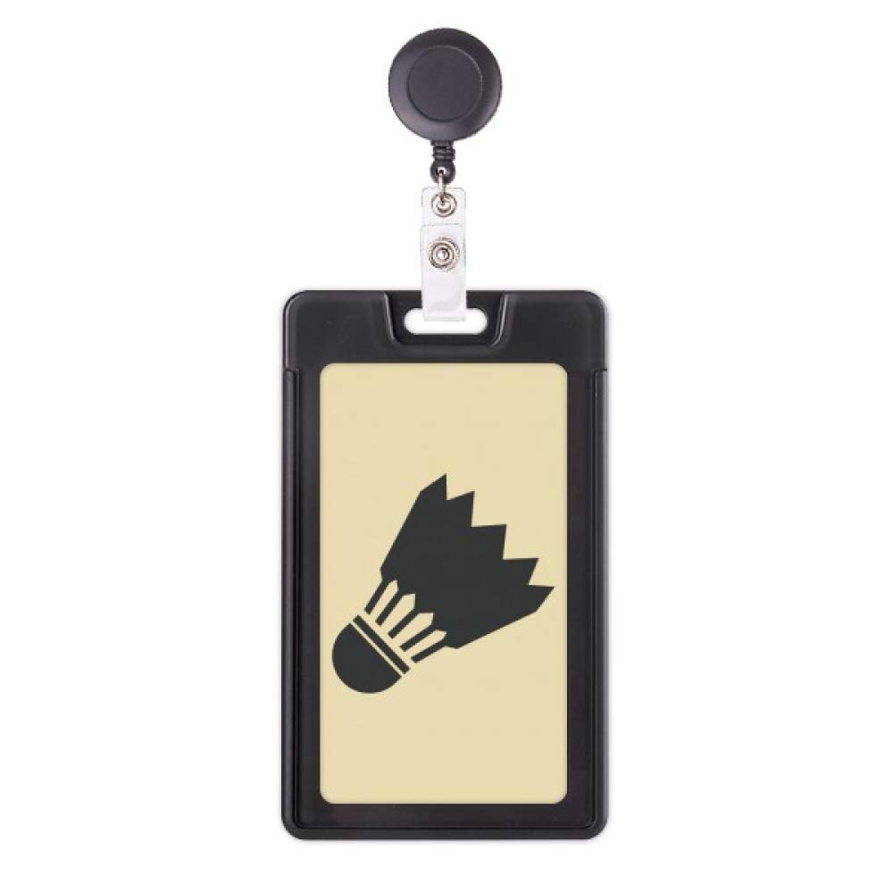 Badge rétractable badminton géométrique : porte-carte extensible de sport