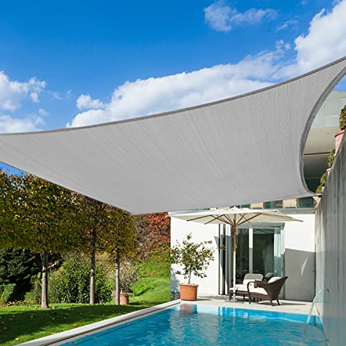 Image of KANAGAWA 10'X24' Sun Shade Sail Gray Curved Rectangle Customizable