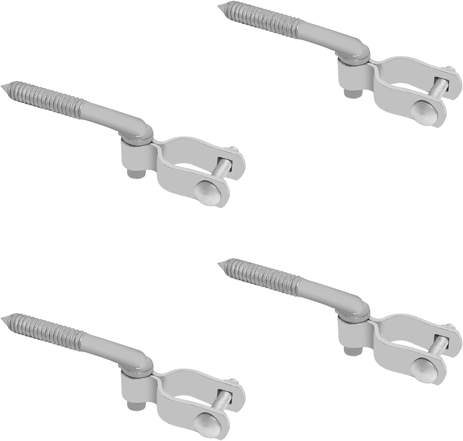 4 Pieces Heavy Duty Farm Gate Hinge Kit, Galvanized Steel Rustproof Hinges with 5/8 Inch Pins for Wood/Metal/Fence Gates, High Load Bearing Capacity