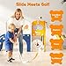 GITAWUSA 10 in 1 Toddler Slide Playset Indoor & Outdoor Playground for Kids Aged 1-3, Complete with Golf Set, Basketball Hoop, Climbing Frame, Drawing Board and Steering Wheel, Blue & Yellow