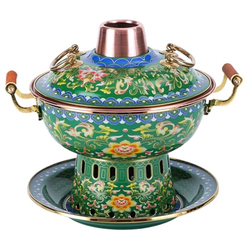 INUUXLG Chinese Hot Pot Traditional Chinese Copper Hot Pot Vintage Shabu Pot Hotpot Cooker Soup Pot Cookware Cookware Hot Pot(