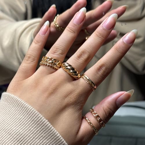 YEEZII 68 Pcs Gold Knuckle Rings Set for Women, Stackable Rings Boho Joint Finger Midi Ring Hollow Carved Crystal Stacking Rings Pack - Image 7