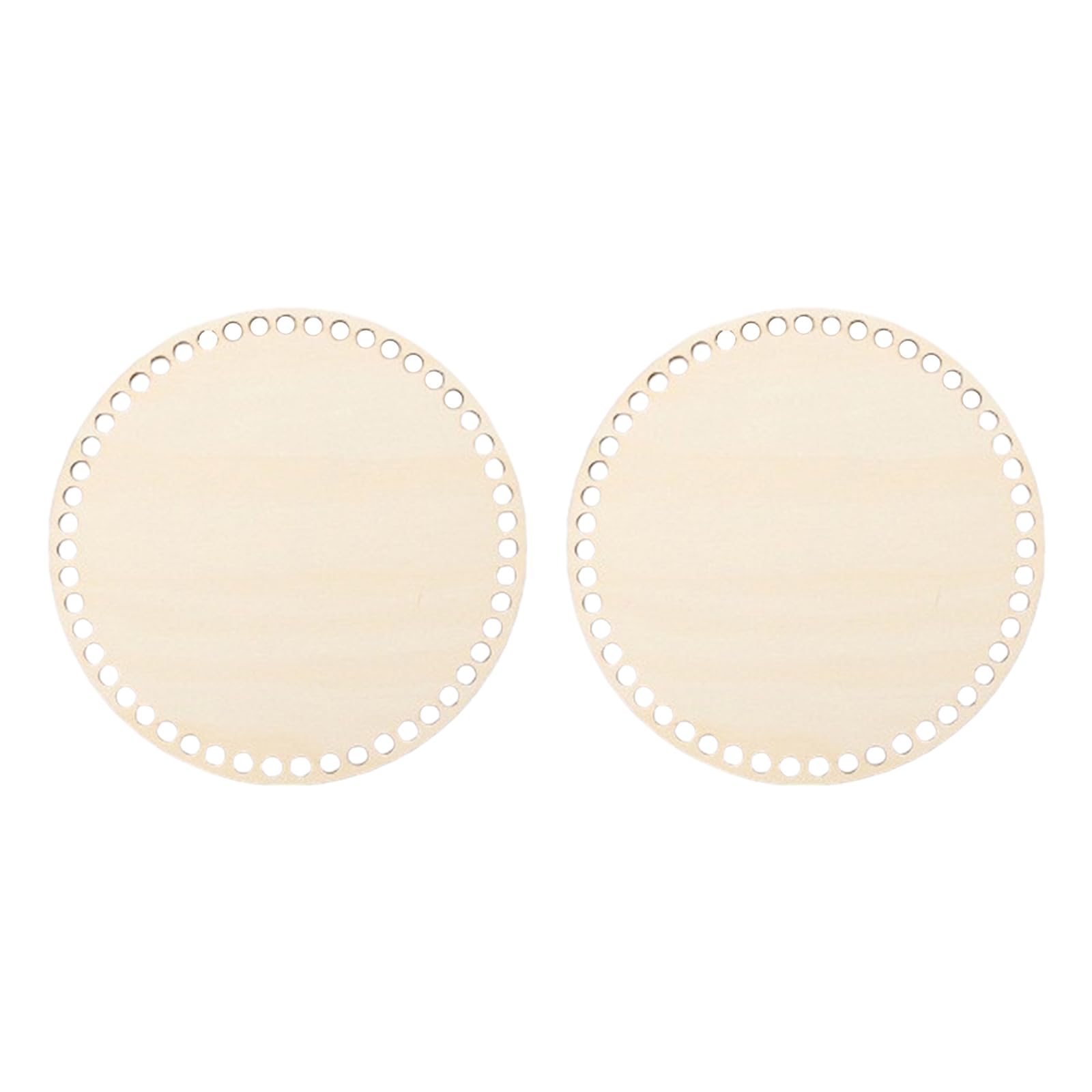 Kalttoy 2Pcs Wood Basket Base Basket Weaving Supplies for Crochet Making Home Decoration Crochet Wood Base Bottom Beginner Tool